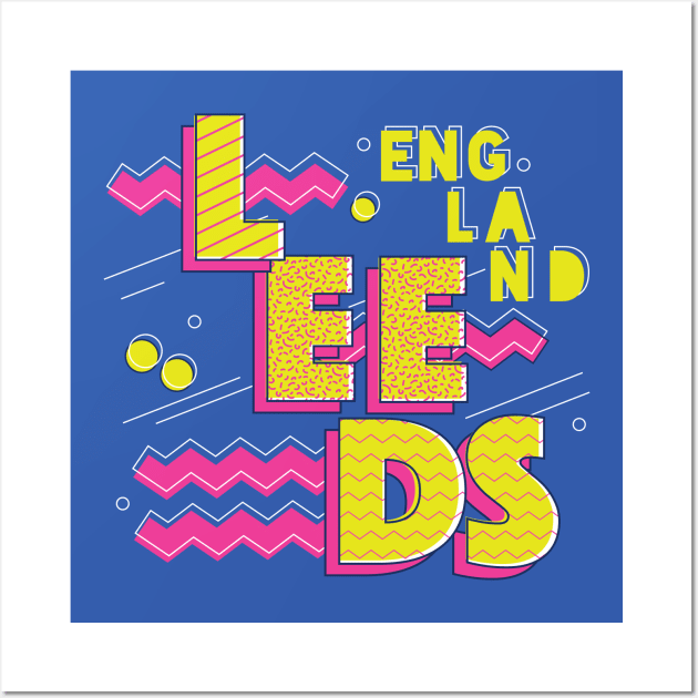 Retro 90s Leeds, England Wall Art by SLAG_Creative